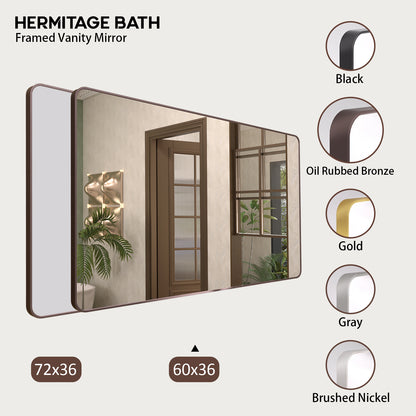 Cosy 60 in. W x 36 in. H Rectangular Framed Wall Bathroom Vanity Mirror SM-6036ORB-10_d6d795ba-1523-4532-bd7f-65e28a20d762
