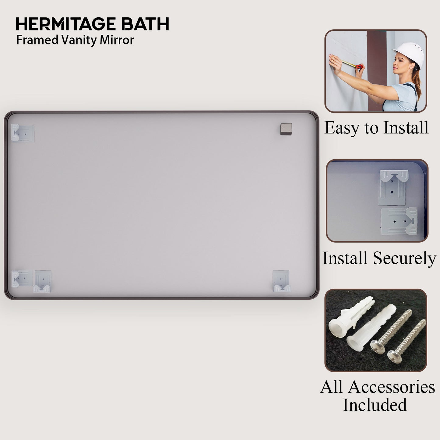 Cosy 60 in. W x 36 in. H Rectangular Framed Wall Bathroom Vanity Mirror SM-6036ORB-11