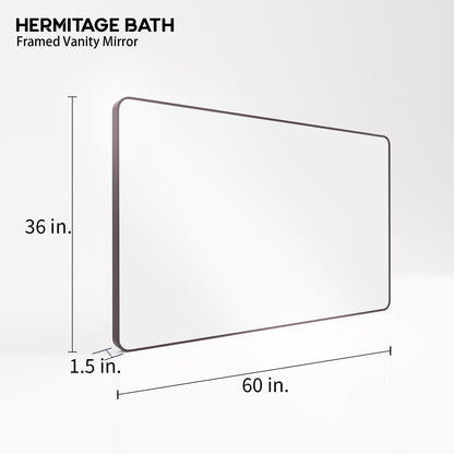 Cosy 60 in. W x 36 in. H Rectangular Framed Wall Bathroom Vanity Mirror SM-6036ORB-3_b98f1228-74a0-41d1-860e-b0d4fc7b268e