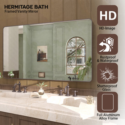 Cosy 60 in. W x 36 in. H Rectangular Framed Wall Bathroom Vanity Mirror SM-6036ORB-4_09351067-6ada-42af-94e6-dfc89278ec9d