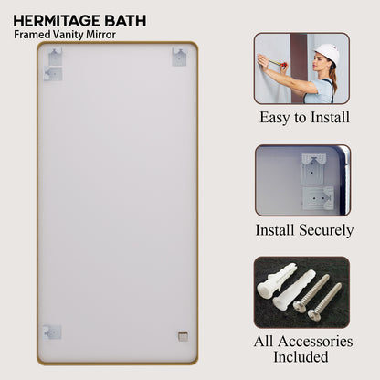 Cosy 72 in. W x 36 in. H Rectangular Framed Wall Bathroom Vanity Mirror SM-7236G-11