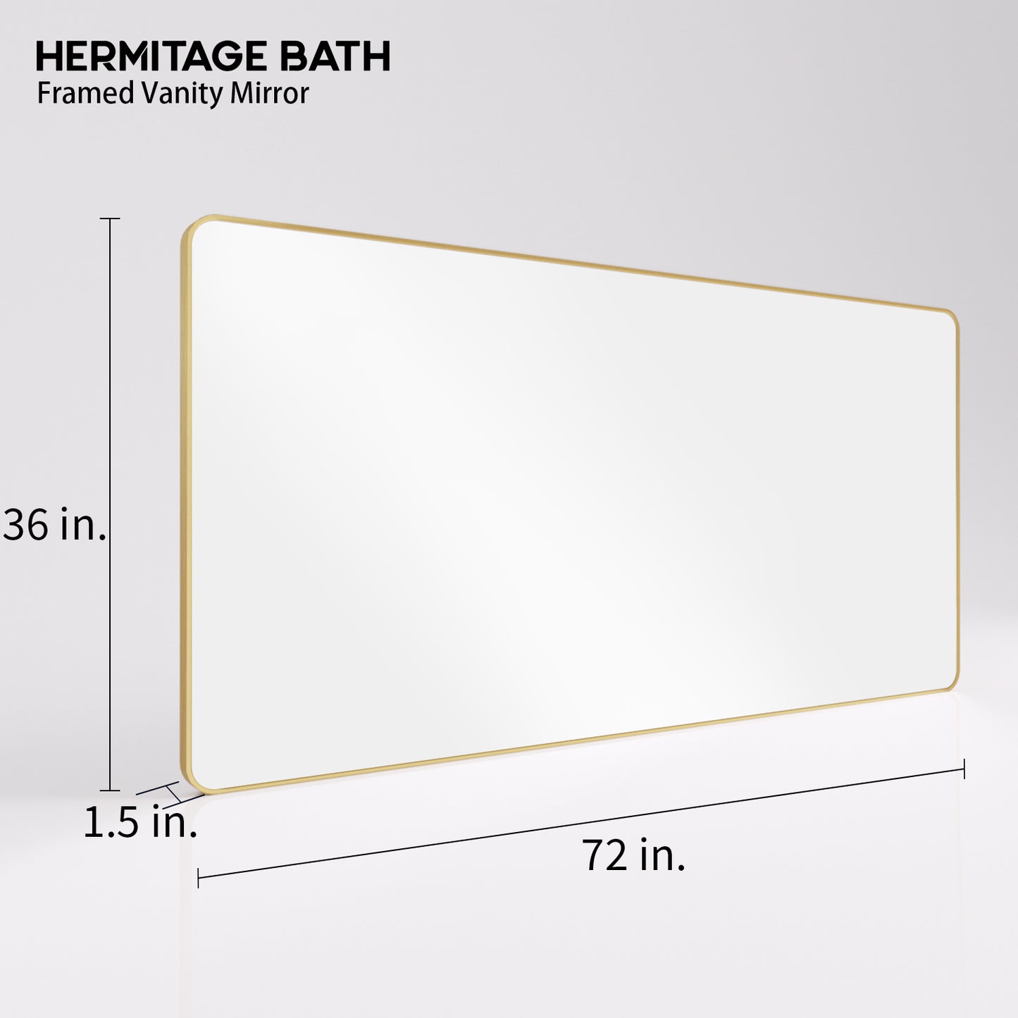 Cosy 72 in. W x 36 in. H Rectangular Framed Wall Bathroom Vanity Mirror SM-7236G-3