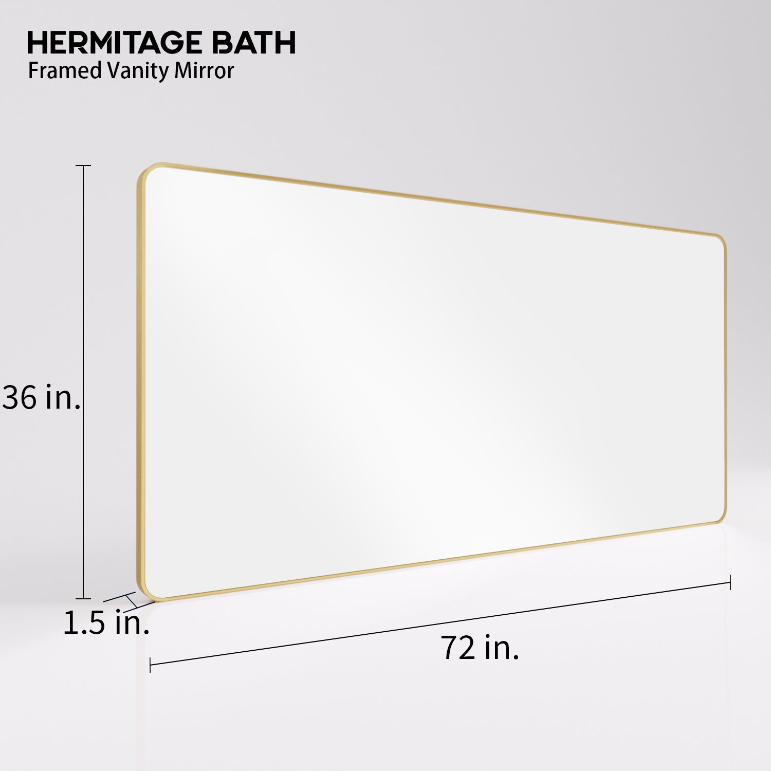 Cosy 72 in. W x 36 in. H Rectangular Framed Wall Bathroom Vanity Mirror SM-7236G-3