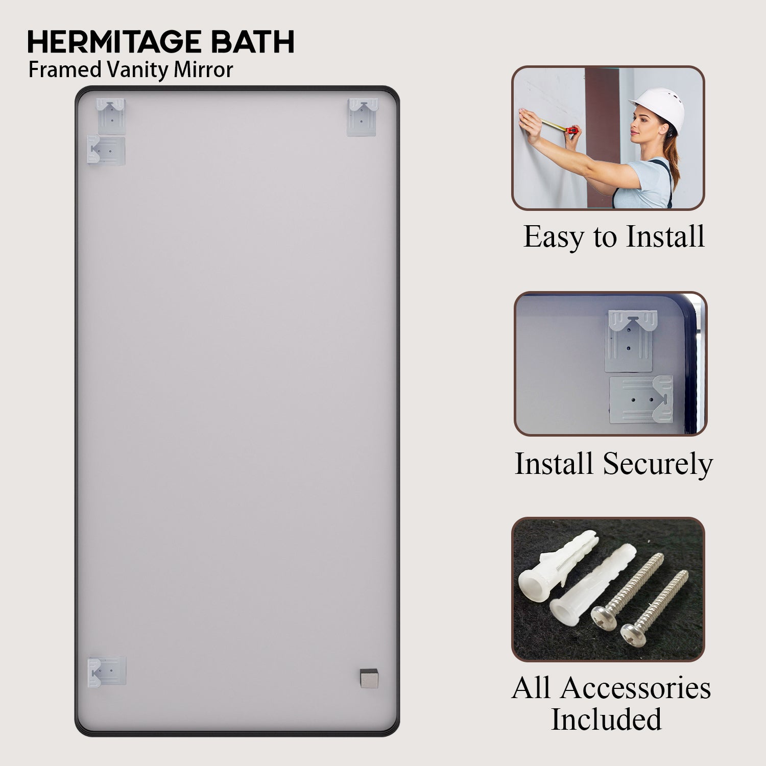 Cosy 72 in. W x 36 in. H Rectangular Framed Wall Bathroom Vanity Mirror SM-7236MB-11