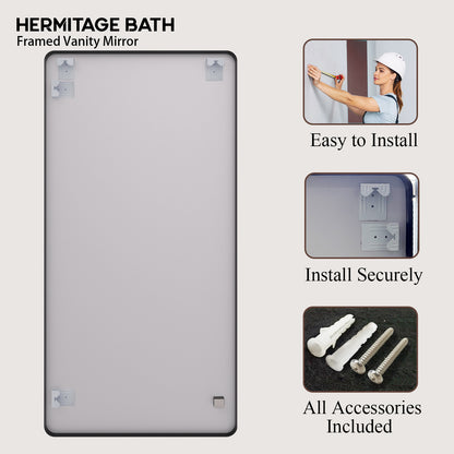 Cosy 72 in. W x 36 in. H Rectangular Framed Wall Bathroom Vanity Mirror SM-7236MB-11