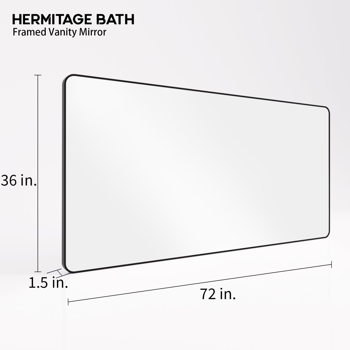 Cosy 72 in. W x 36 in. H Rectangular Framed Wall Bathroom Vanity Mirror SM-7236MB-3