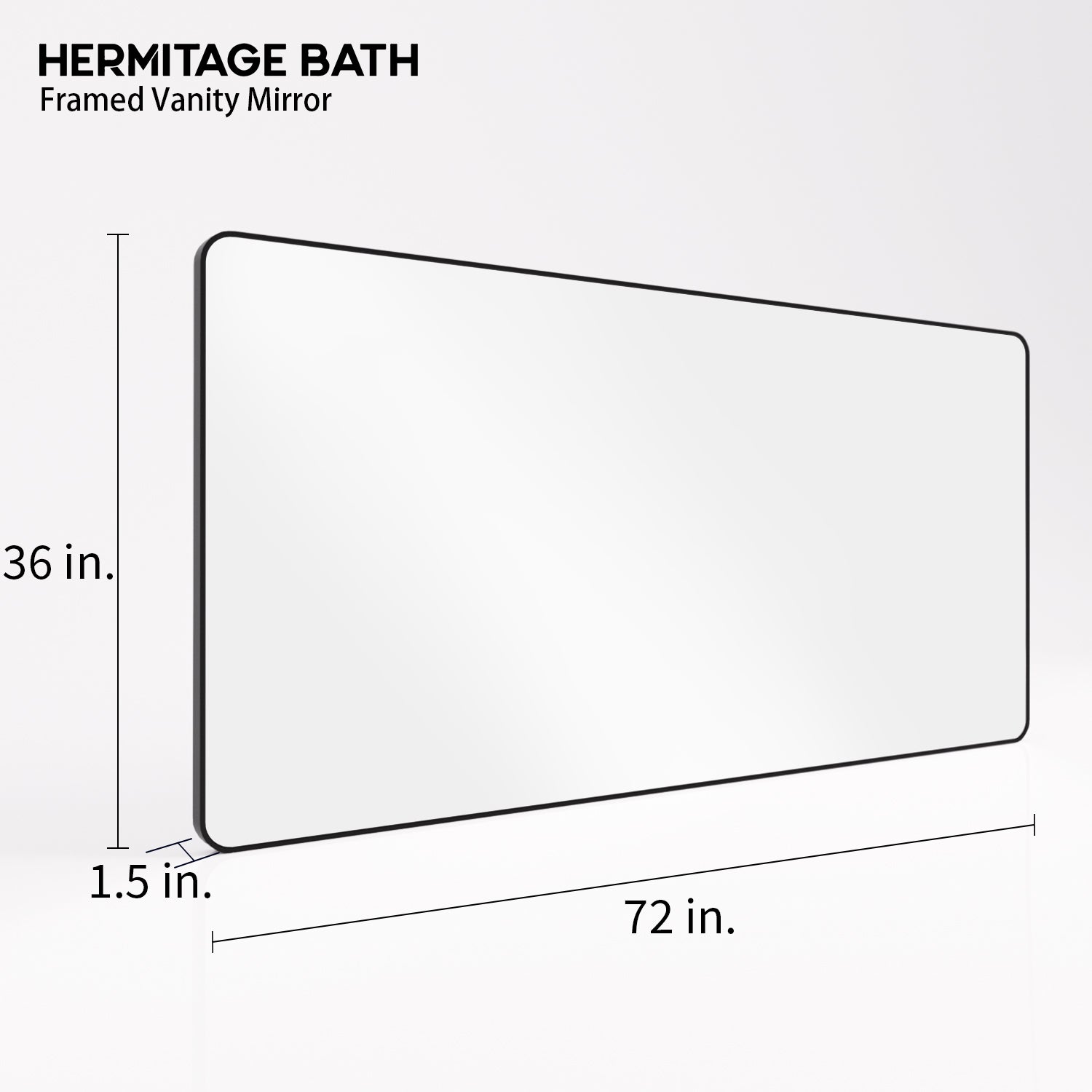 Cosy 72 in. W x 36 in. H Rectangular Framed Wall Bathroom Vanity Mirror SM-7236MB-3