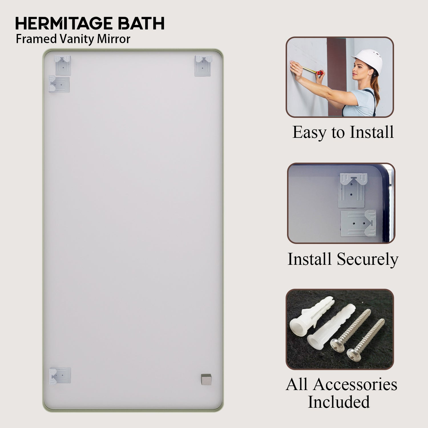Cosy 72 in. W x 36 in. H Rectangular Framed Wall Bathroom Vanity Mirror SM-7236MG-11