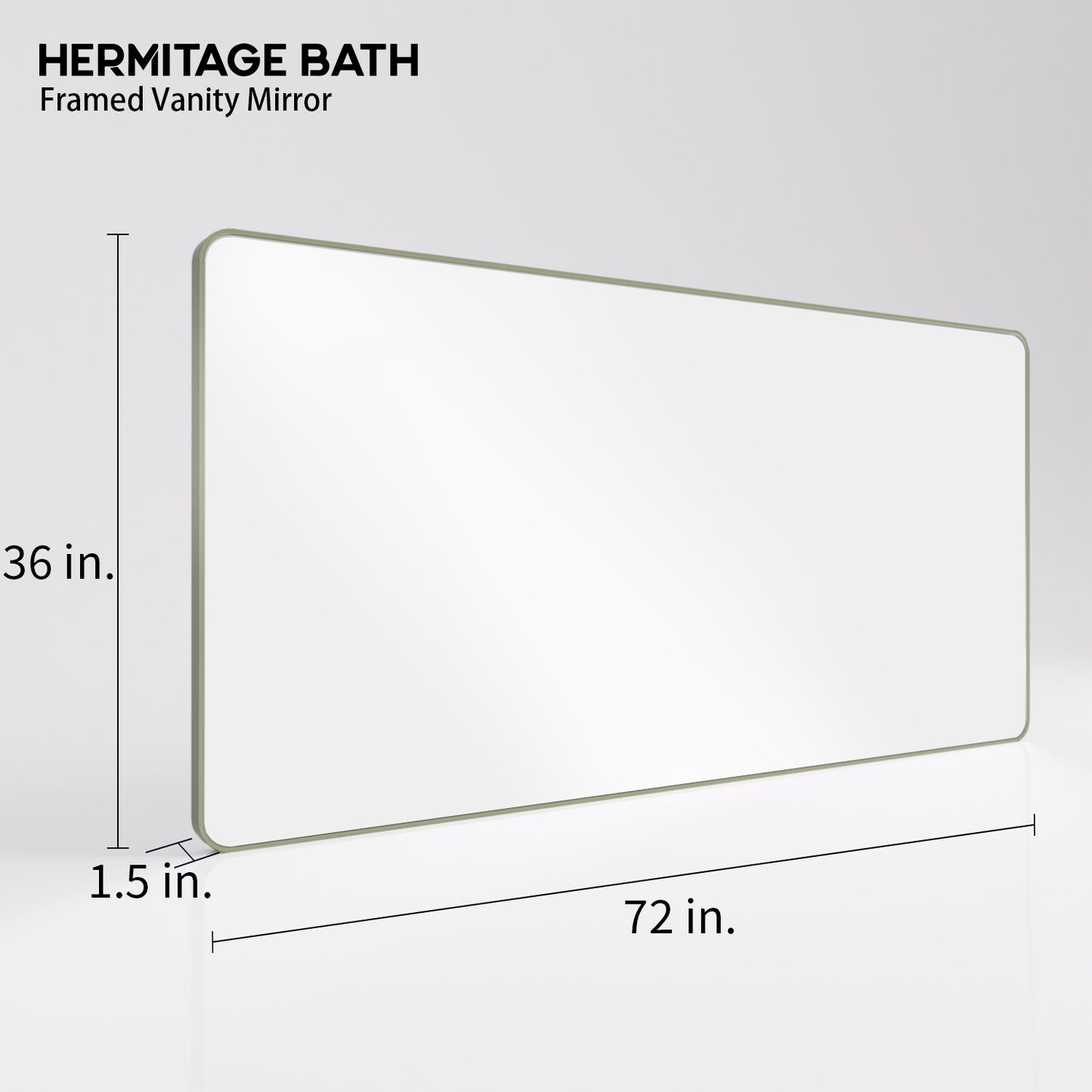 Cosy 72 in. W x 36 in. H Rectangular Framed Wall Bathroom Vanity Mirror SM-7236MG-3