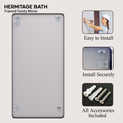 Cosy 72 in. W x 36 in. H Rectangular Framed Wall Bathroom Vanity Mirror SM-7236ORB-11