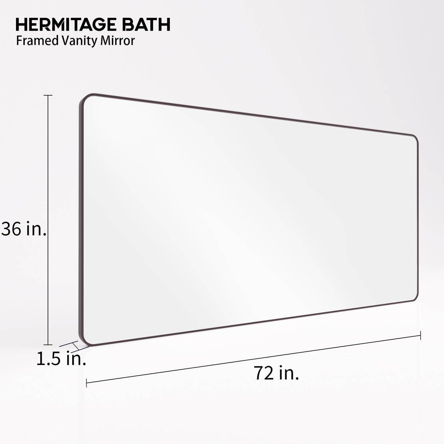 Cosy 72 in. W x 36 in. H Rectangular Framed Wall Bathroom Vanity Mirror SM-7236ORB-3