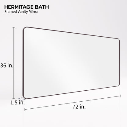 Cosy 72 in. W x 36 in. H Rectangular Framed Wall Bathroom Vanity Mirror SM-7236ORB-3