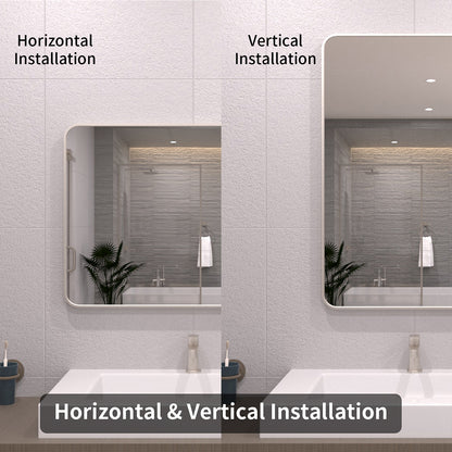 TaiMei 24 in. W x 32 in. H Rectangular Framed Wall Bathroom Vanity Mirror SM2432-BN-08