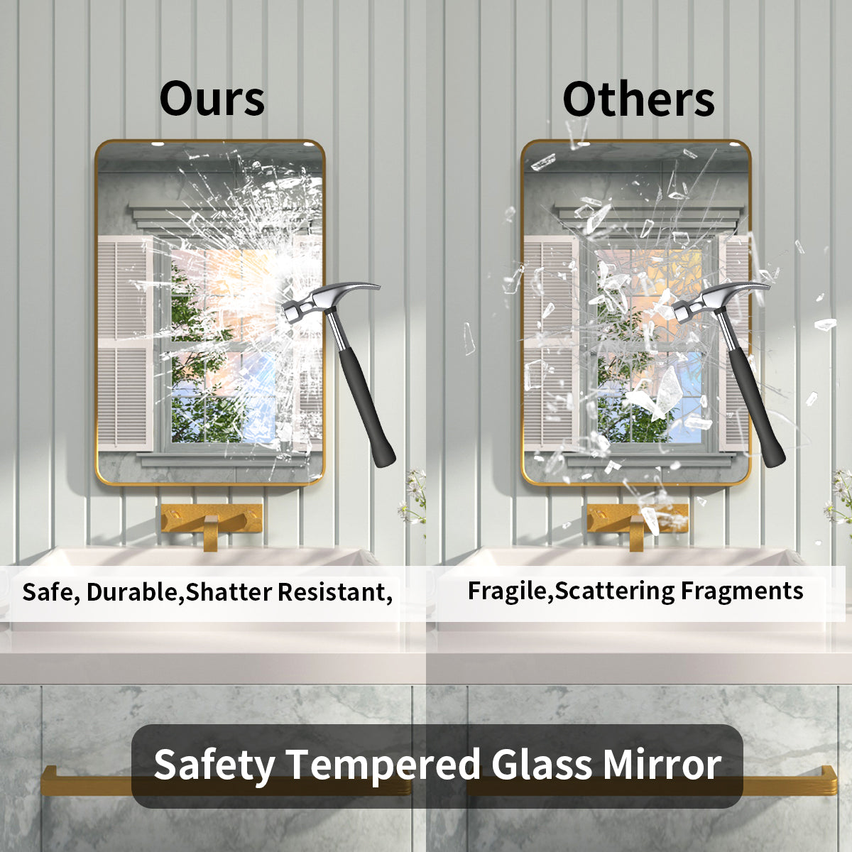 FMNP TaiMei 24 in. W x 36 in. H Rectangular Framed Wall Bathroom Vanity Mirror SM2436-BG-07_4f6d1391-4e59-41d5-8059-2c00815a6224