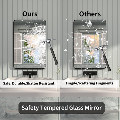 FMNP TaiMei 24 in. W x 36 in. H Rectangular Framed Wall Bathroom Vanity Mirror SM2436-BL-08_8cd66742-bc12-4fe7-9589-c7a8158384ab