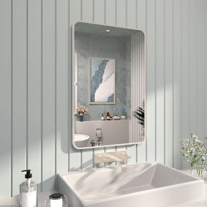 FMNP TaiMei 24 in. W x 36 in. H Rectangular Framed Wall Bathroom Vanity Mirror SM2436-BN-02_ed7302cf-3eda-41a1-b919-e00ce45faccd