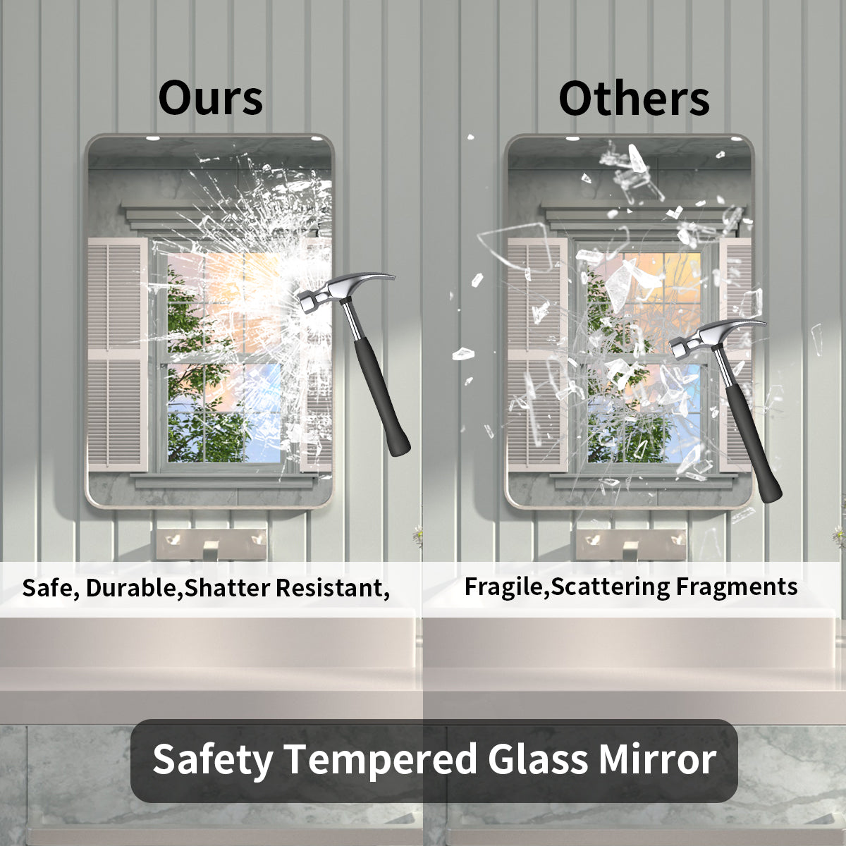 FMNP TaiMei 24 in. W x 36 in. H Rectangular Framed Wall Bathroom Vanity Mirror SM2436-BN-07_f3577c61-2e72-4e75-8c20-5526afa70b37