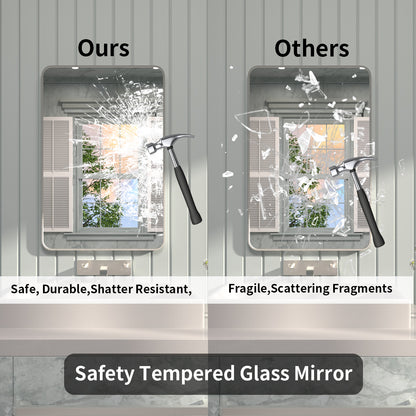 FMNP TaiMei 24 in. W x 36 in. H Rectangular Framed Wall Bathroom Vanity Mirror SM2436-BN-07_f3577c61-2e72-4e75-8c20-5526afa70b37