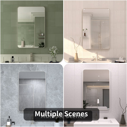 FMNP TaiMei 24 in. W x 36 in. H Rectangular Framed Wall Bathroom Vanity Mirror SM2436-BN-12_92d0a2db-1c9b-4f48-be45-116db2b6da56