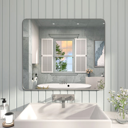 FMNP TaiMei 42 in. W x 36 in. H Rectangular Framed Wall Bathroom Vanity Mirror Gun Grey SM2436-GY-01_0e6a4565-23c7-43a7-b94a-84929fcee9ba