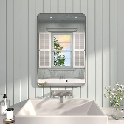 FMNP TaiMei 24 in. W x 36 in. H Rectangular Framed Wall Bathroom Vanity Mirror Gun Grey SM2436-GY-01_c28f0c5f-f84b-4f2c-8050-bccdf71da521