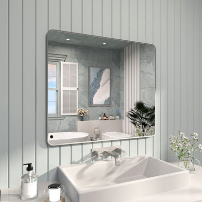 FMNP TaiMei 42 in. W x 36 in. H Rectangular Framed Wall Bathroom Vanity Mirror SM2436-GY-02_9d2a79a7-894a-4604-9c17-c970b1480968