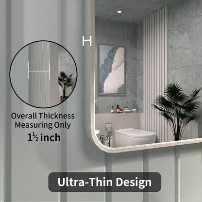 FMNP TaiMei 24 in. W x 36 in. H Rectangular Framed Wall Bathroom Vanity Mirror SM2436-GY-05_67dbc3e2-afd8-454b-b799-ca1e662ca9ec