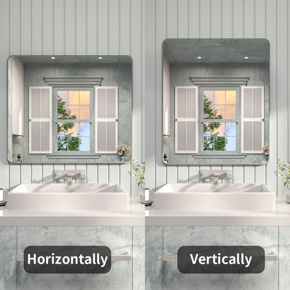FMNP TaiMei 42 in. W x 36 in. H Rectangular Framed Wall Bathroom Vanity Mirror SM2436-GY-08_7575a085-e74f-4595-8b14-8e0657d15890