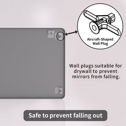 TaiMei 24 in. W x 36 in. H Vertical / Horizontal Rectangular Aluminum Framed Wall Mirror SM2436-GY-11