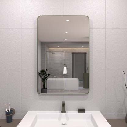 TaiMei 24 in. W x 36 in. H Vertical / Horizontal Rectangular Aluminum Framed Wall Mirror Green SM2436-MG-01_63a4bacf-1744-443e-b11f-067747a0e963