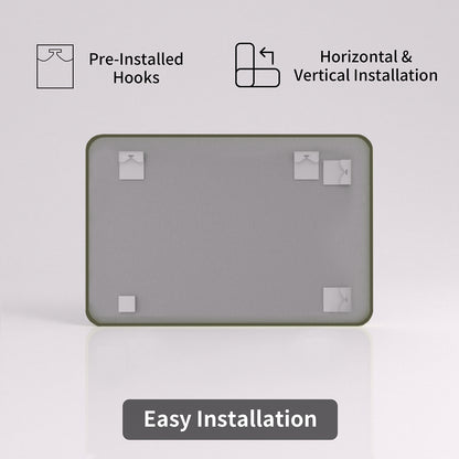 TaiMei 24 in. W x 36 in. H Vertical / Horizontal Rectangular Aluminum Framed Wall Mirror SM2436-MG-11