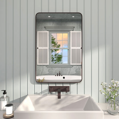 FMNP TaiMei 24 in. W x 36 in. H Rectangular Framed Wall Bathroom Vanity Mirror Oil Rubbed Bronze SM2436-ORB-01_3d5ef499-b79d-4b71-91cd-ebcf7618f9be