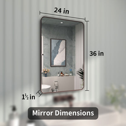 FMNP TaiMei 24 in. W x 36 in. H Rectangular Framed Wall Bathroom Vanity Mirror SM2436-ORB-04_77f983ff-91fb-44b8-9e01-a7c2e373e9db