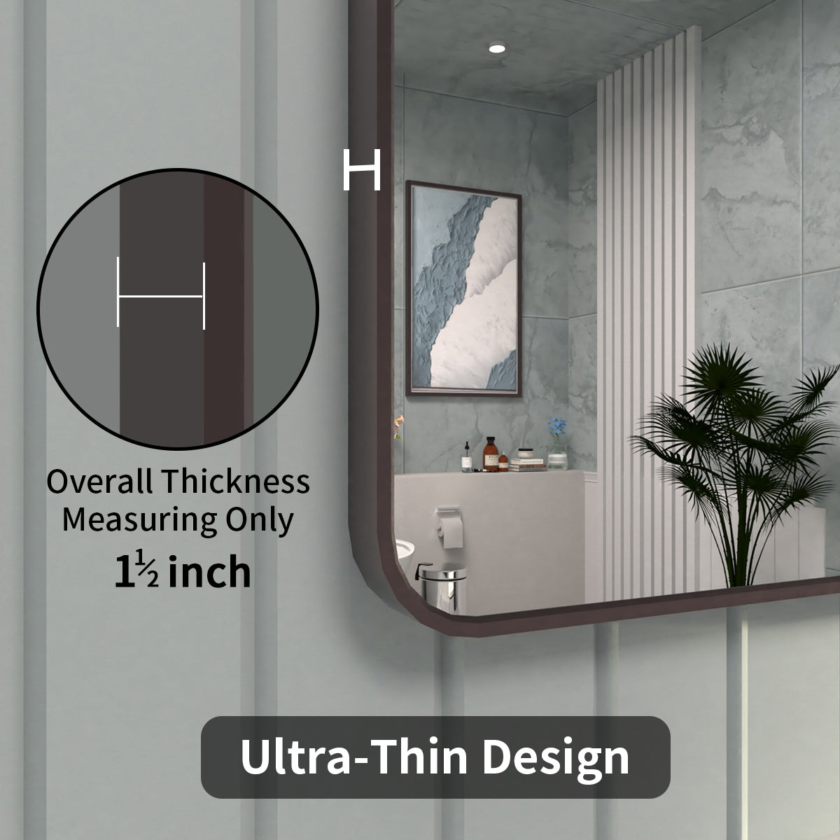 FMNP TaiMei 24 in. W x 36 in. H Rectangular Framed Wall Bathroom Vanity Mirror SM2436-ORB-06_61a33a2d-53da-4805-8a0d-577b08e7f466