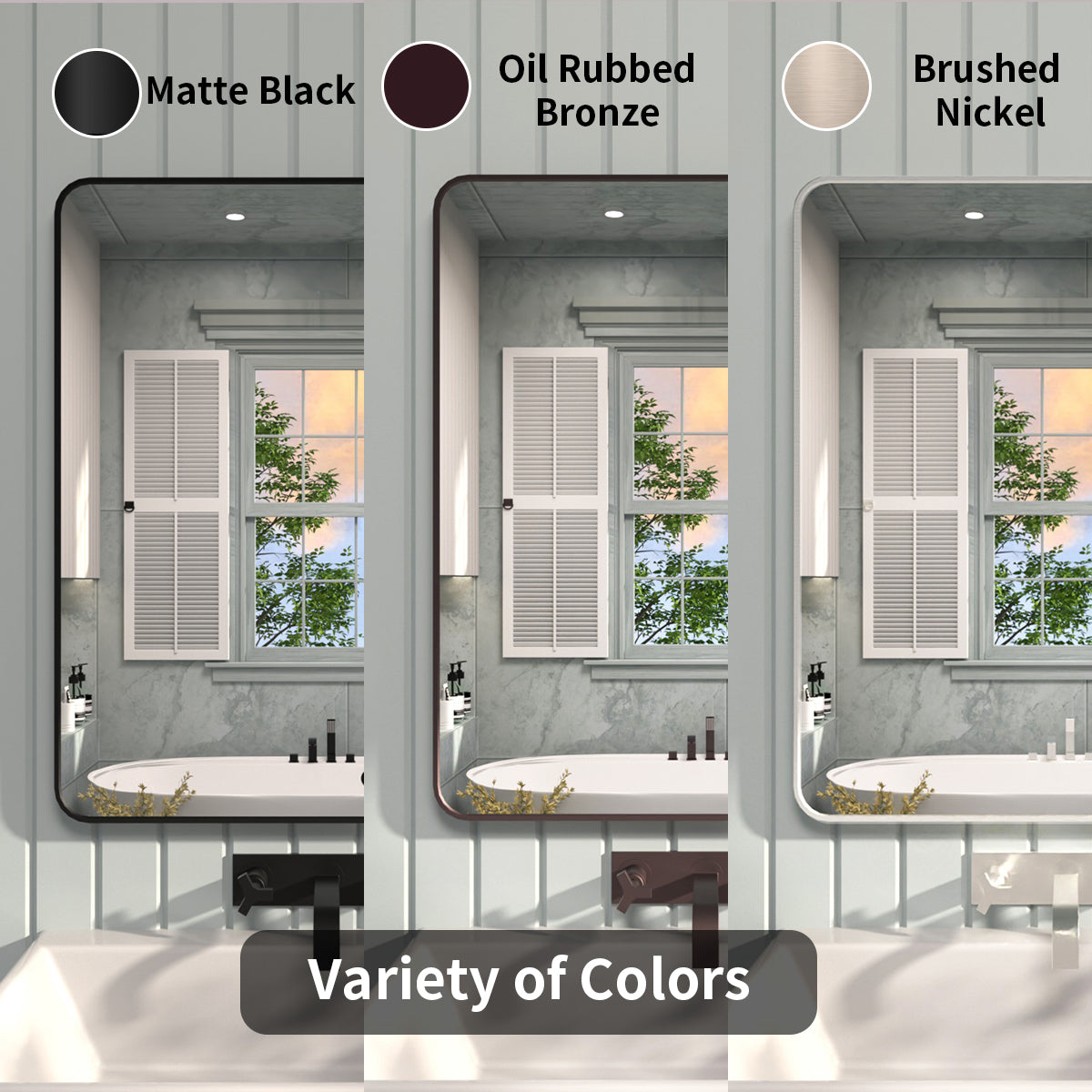 FMNP TaiMei 24 in. W x 36 in. H Rectangular Framed Wall Bathroom Vanity Mirror SM2436-ORB-10_47e3c51c-1e27-4127-86ef-a40dc02a6b73