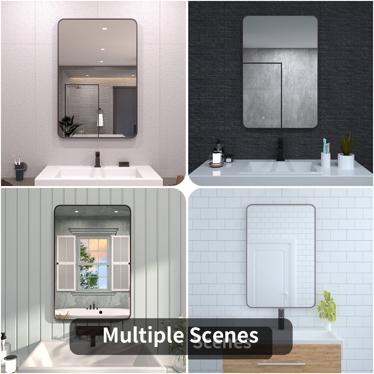 FMNP TaiMei 24 in. W x 36 in. H Rectangular Framed Wall Bathroom Vanity Mirror SM2436-ORB-13_e24bb2bb-eda6-4a83-ba98-048c0377796a