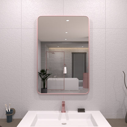 TaiMei 24 in. W x 36 in. H Vertical / Horizontal Rectangular Aluminum Framed Wall Mirror Rose gold SM2436-RS-01_13ad0ccf-b801-4139-a22c-88af8c1e66c6