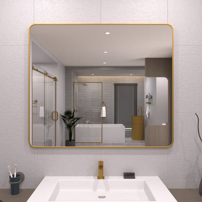 TaiMei 42 in. W x 36 in. H Vertical / Horizontal Rectangular Aluminum Framed Mirror