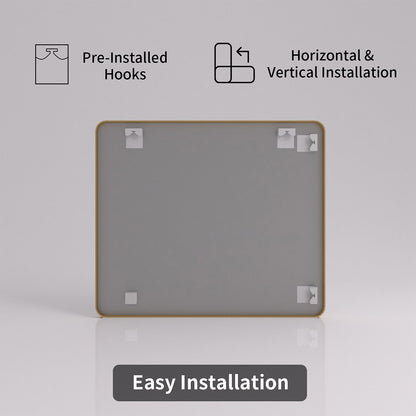 TaiMei 42 in. W x 36 in. H Vertical / Horizontal Rectangular Aluminum Framed Mirror