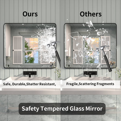 FMNP TaiMei 42 in. W x 36 in. H Rectangular Framed Wall Bathroom Vanity Mirror SM4236-BL-08_0d834654-a3cb-4e7f-b585-bdf79e3b0895