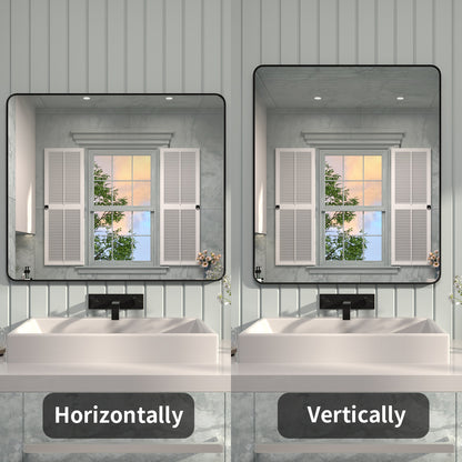 FMNP TaiMei 42 in. W x 36 in. H Rectangular Framed Wall Bathroom Vanity Mirror SM4236-BL-09_b5ba99a4-0b75-4b69-af15-fd2e30c5aa24