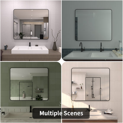 TaiMei 42 in. W x 36 in. H Vertical / Horizontal Rectangular Aluminum Framed Mirror