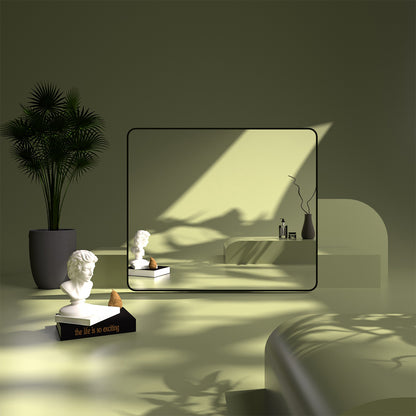 TaiMei 42 in. W x 36 in. H Vertical / Horizontal Rectangular Aluminum Framed Mirror