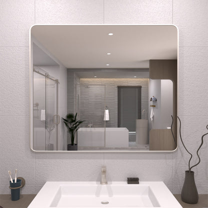 TaiMei 42 in. W x 36 in. H Vertical / Horizontal Rectangular Aluminum Framed Mirror