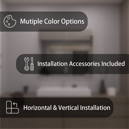 TaiMei 42 in. W x 36 in. H Vertical / Horizontal Rectangular Aluminum Framed Mirror