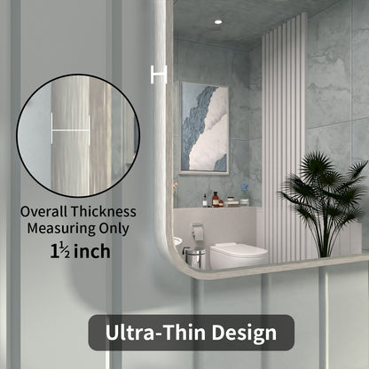 FMNP TaiMei 42 in. W x 36 in. H Rectangular Framed Wall Bathroom Vanity Mirror SM4236-BN-05_932a0214-1155-4625-ab5e-ed13fe72cbe4
