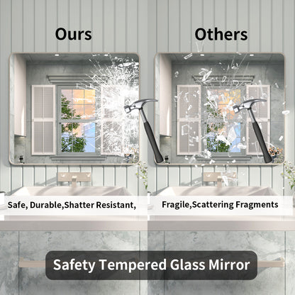 FMNP TaiMei 42 in. W x 36 in. H Rectangular Framed Wall Bathroom Vanity Mirror SM4236-BN-07_bfdd4c1b-1f6e-4bc2-9dd1-11f3000c15fe