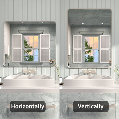 FMNP TaiMei 42 in. W x 36 in. H Rectangular Framed Wall Bathroom Vanity Mirror SM4236-BN-08_890605ac-240f-4c08-9a83-e15d4d3a5447