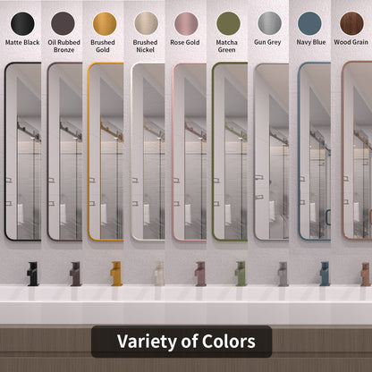 TaiMei 42 in. W x 36 in. H Vertical / Horizontal Rectangular Aluminum Framed Mirror