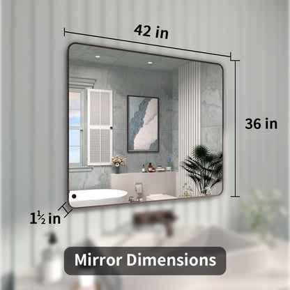 FMNP TaiMei 42 in. W x 36 in. H Rectangular Framed Wall Bathroom Vanity Mirror SM4236-ORB-04_7999dc22-2da4-4a98-b1fe-591851086811